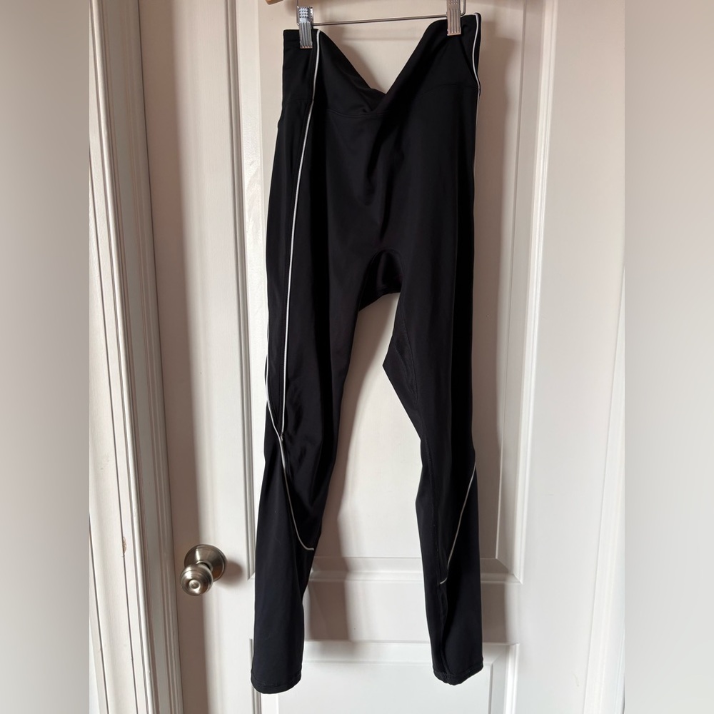 Fabletics Black Leggings with White Accents